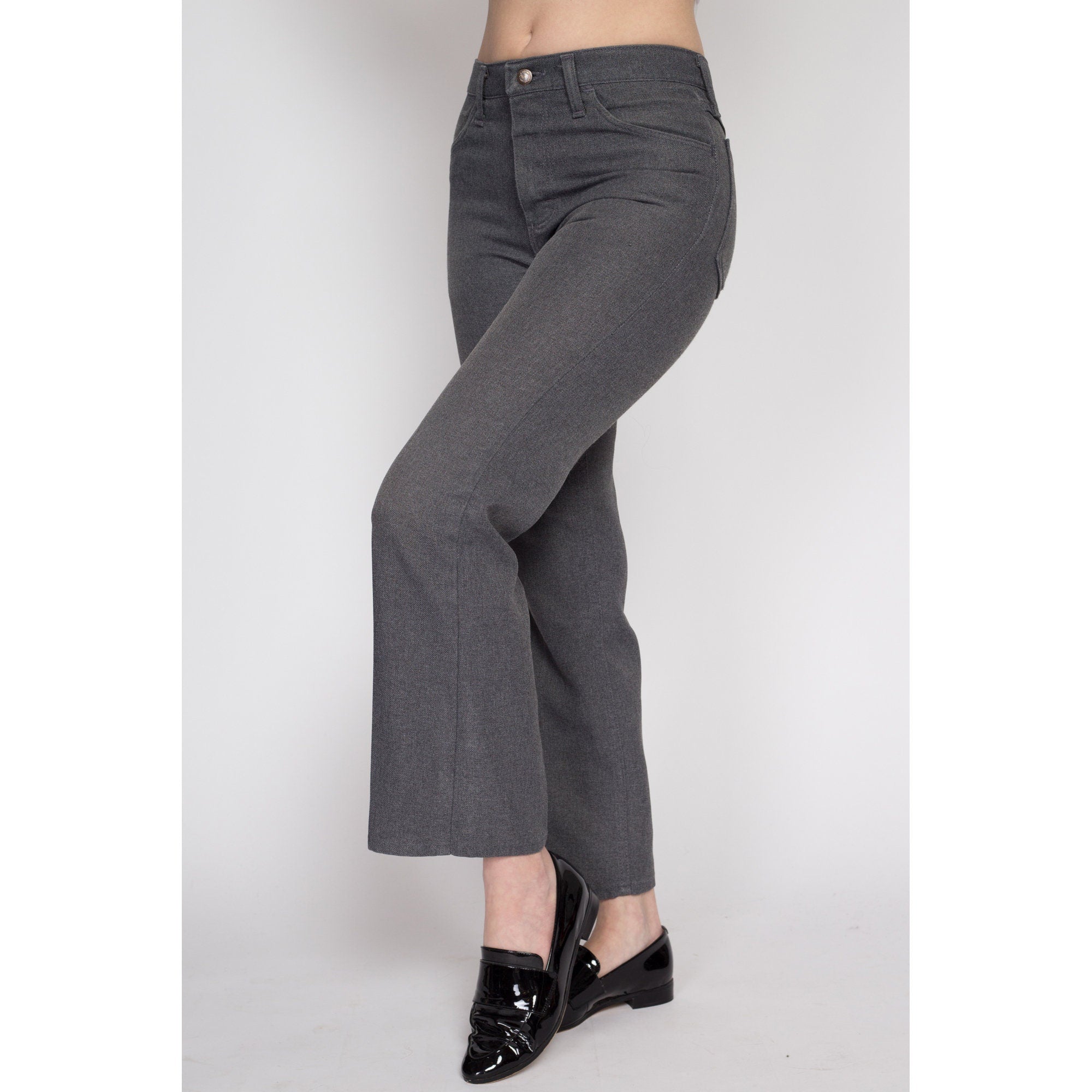 Buy PATRORNA Grey Mid Rise Relaxed Fit Bootcut Trousers for Women Online @  Tata CLiQ