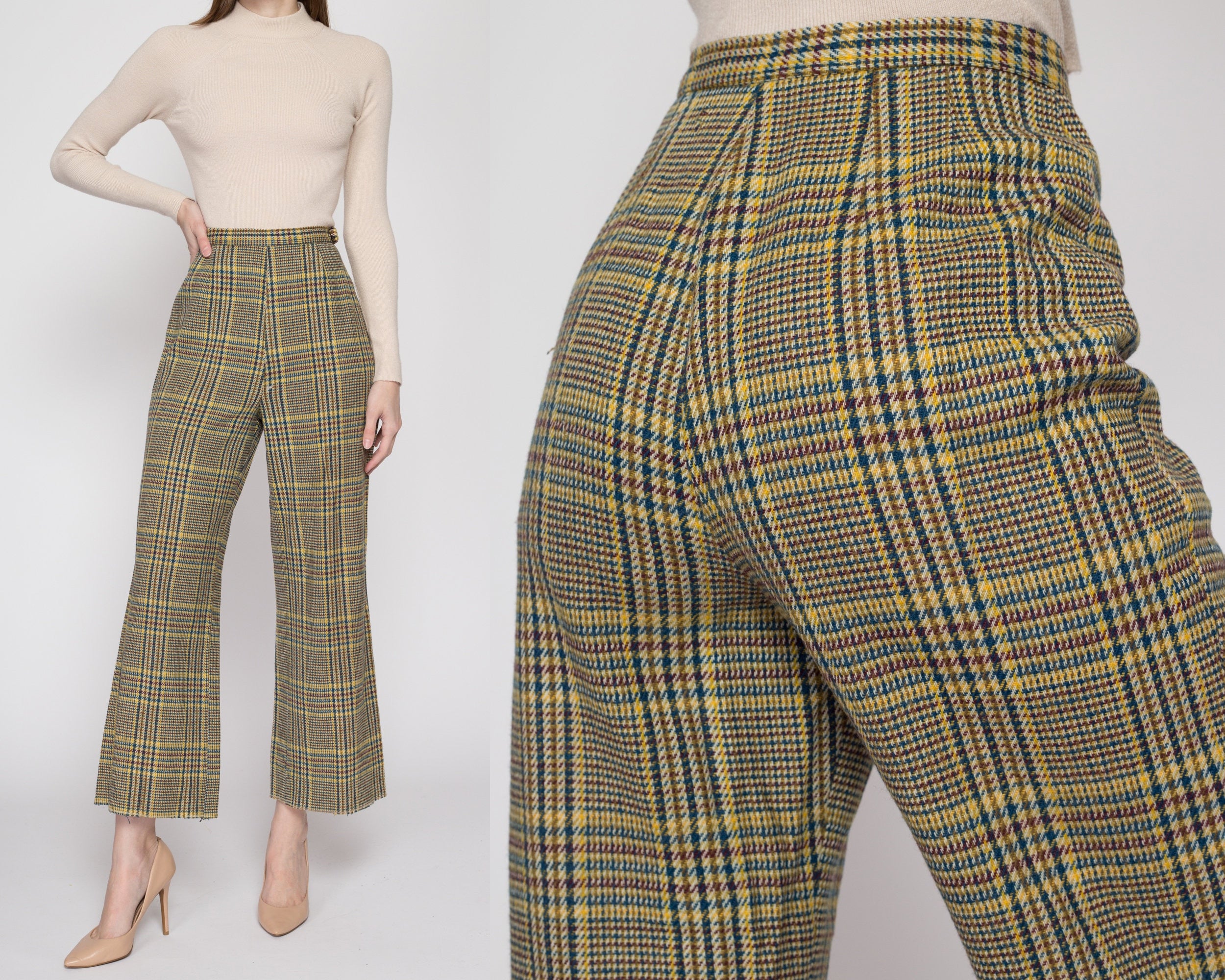 Clearance Women High Waist Pants Houndstooth Plaid Printed Straight Leg  Pull-on Trousers Wide Leg Lounge Pants Wear to Work Lightning Deals of  Today at Amazon Women's Clothing store