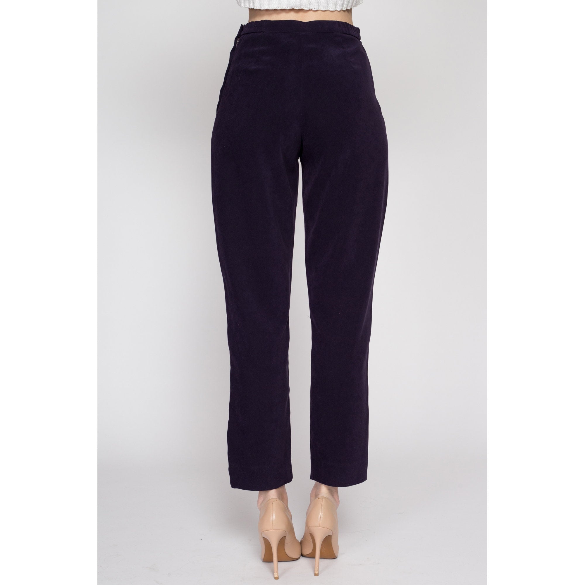 Buy Sassafras SASSAFRAS Women Purple Comfort Mid Rise Trousers at Redfynd