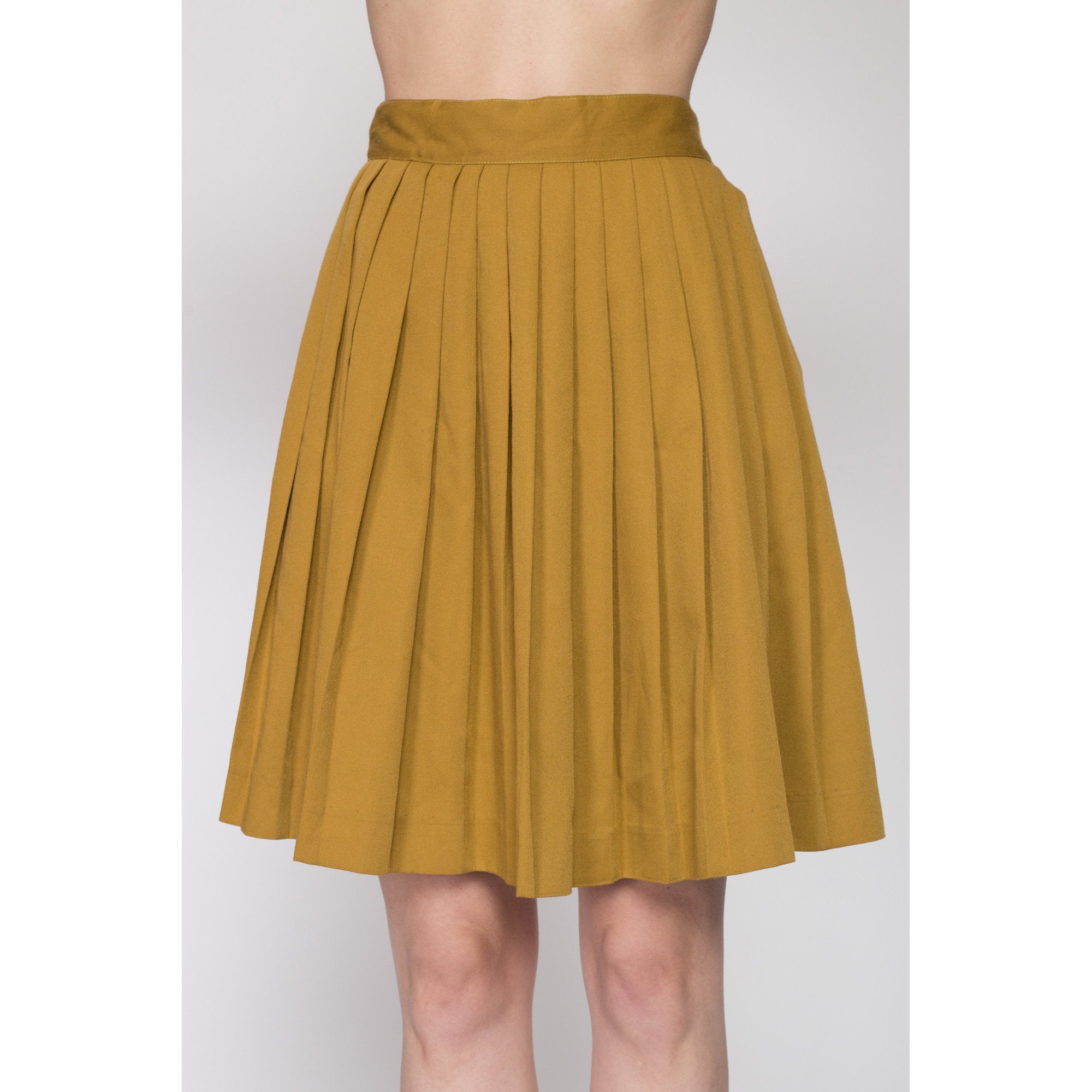 Mustard gathered skirt best sale