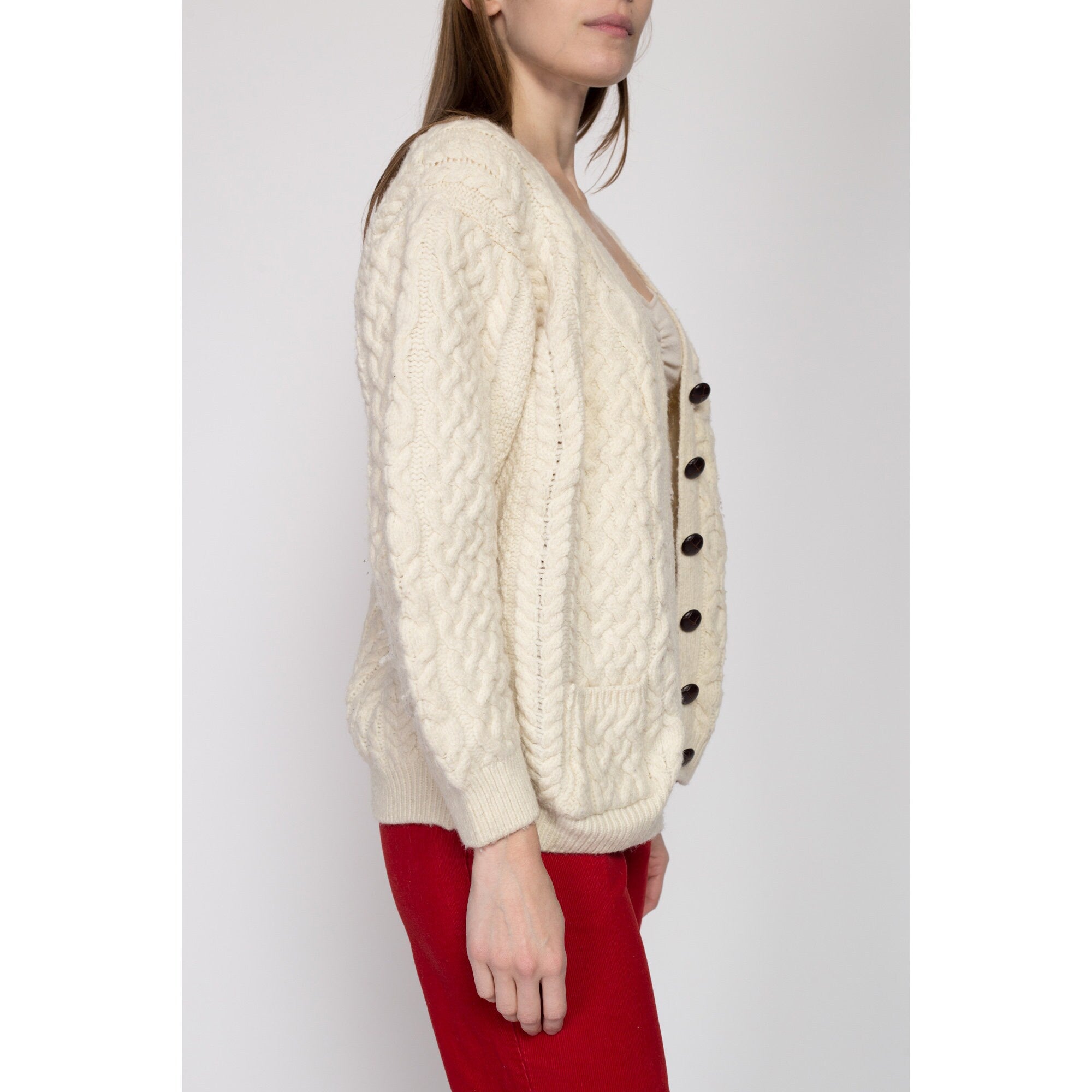 Vintage best sale aran cardigan