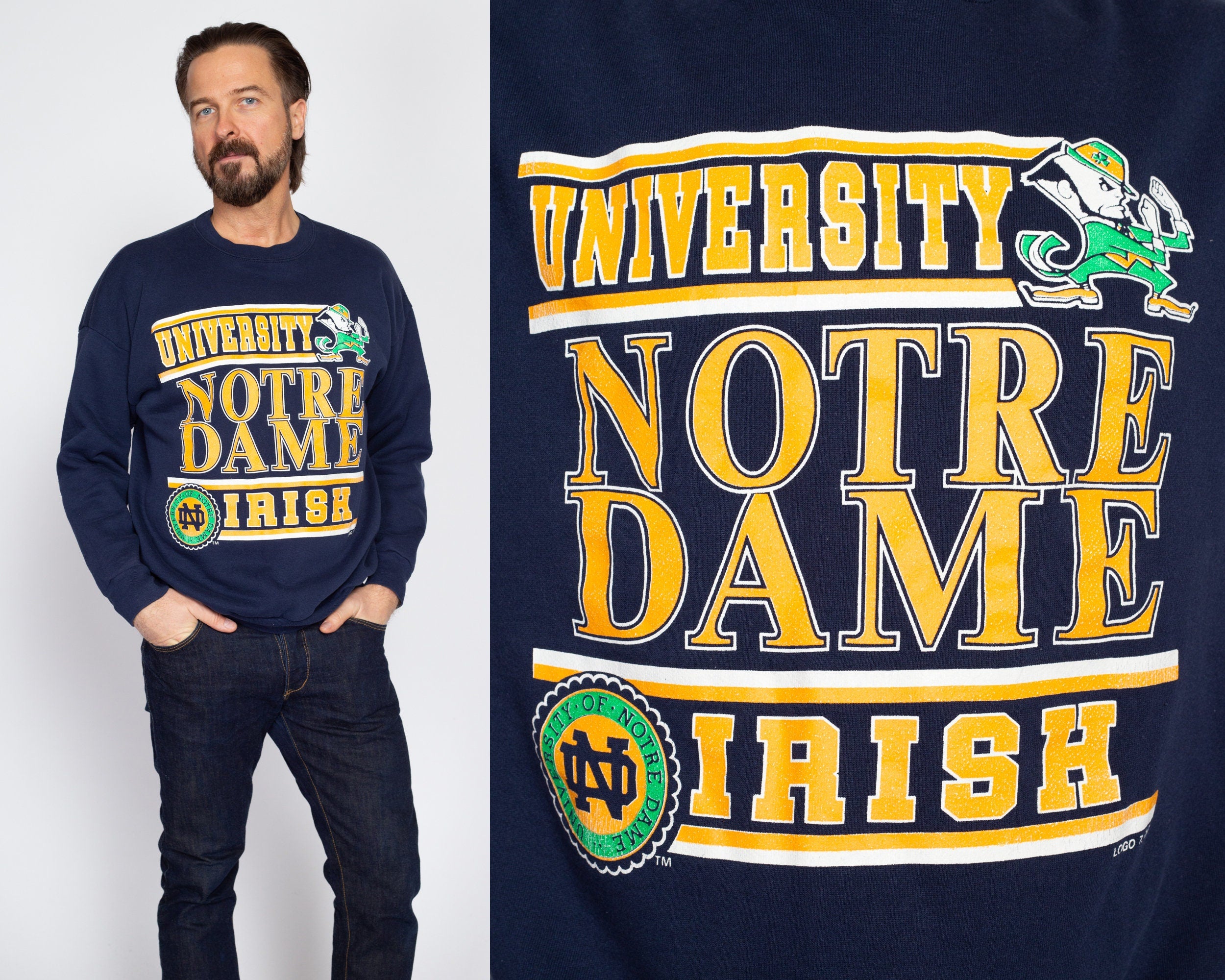 Large 90s University Of Notre Dame Fighting Irish Sweatshirt