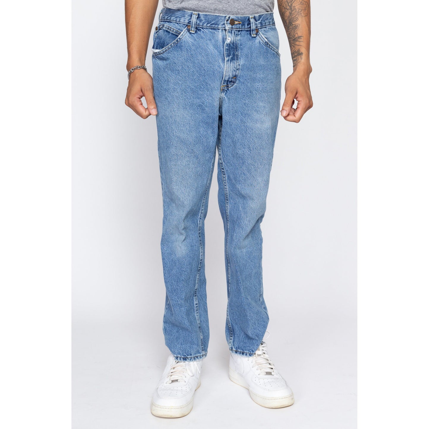 32x29 Vintage 90s Lee Jeans | Men's Medium Wash Denim Straight Leg Jeans