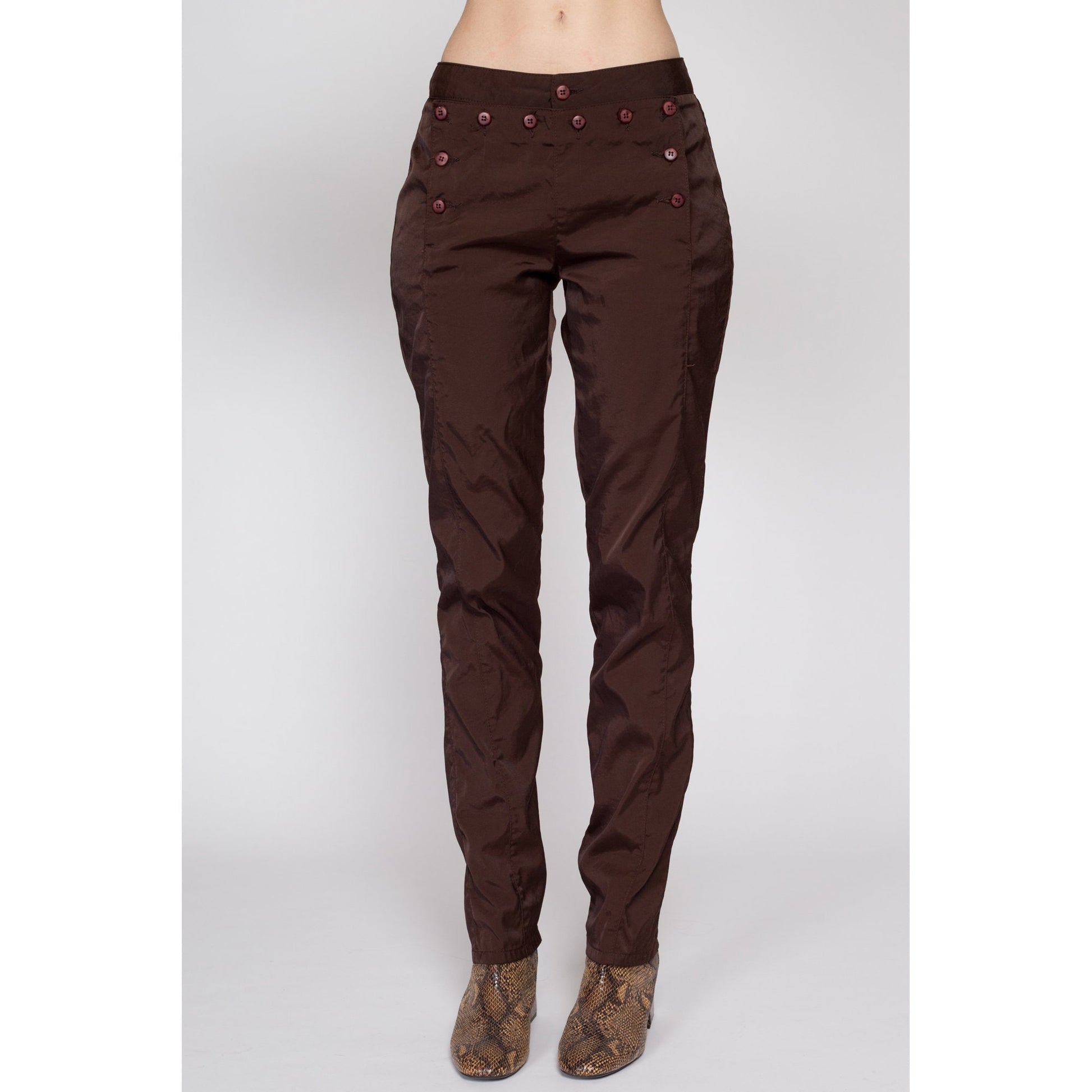 Sonoma Mid Rise Capris Pants Brown Spicy Choc Size 8