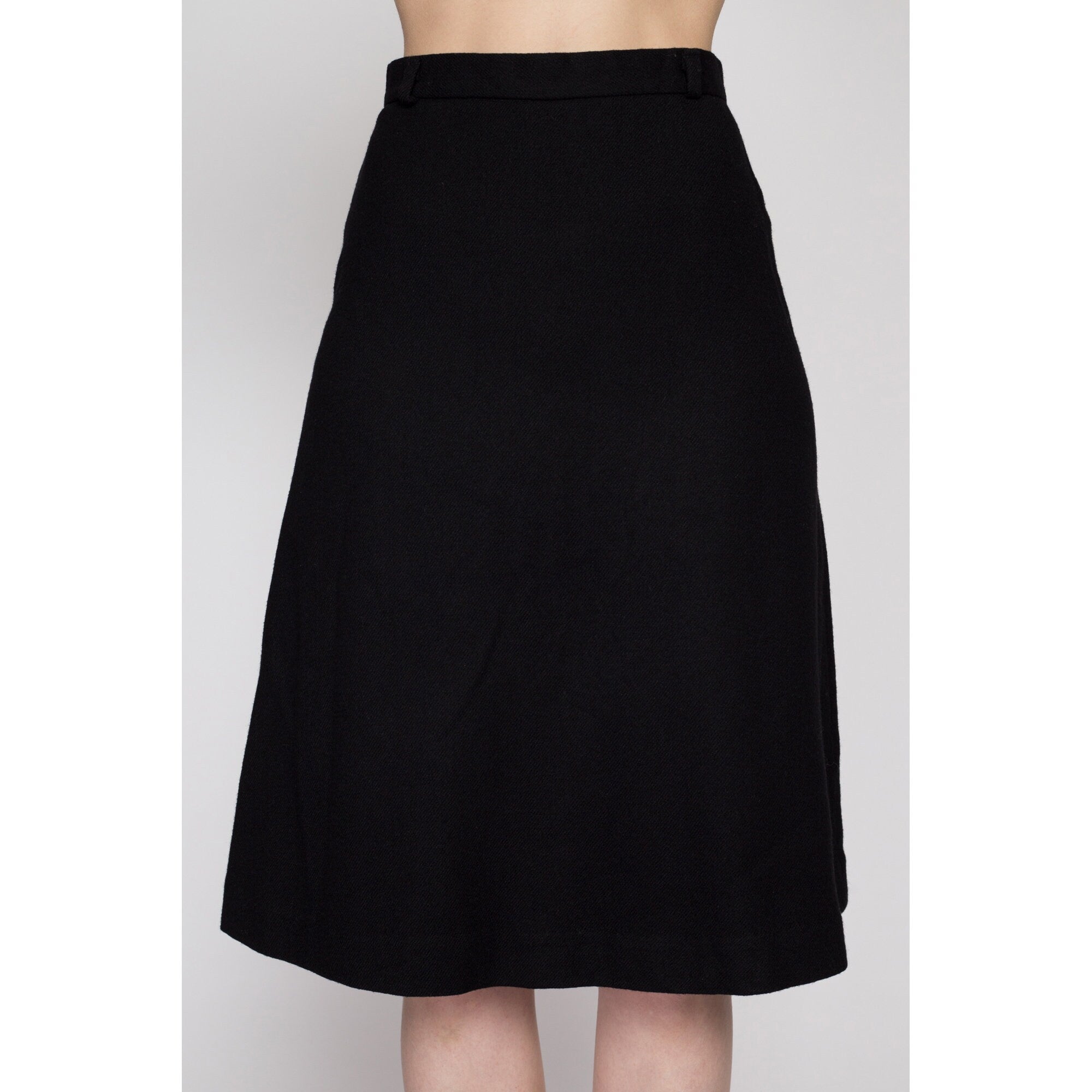 Black a 2024 line wool skirt