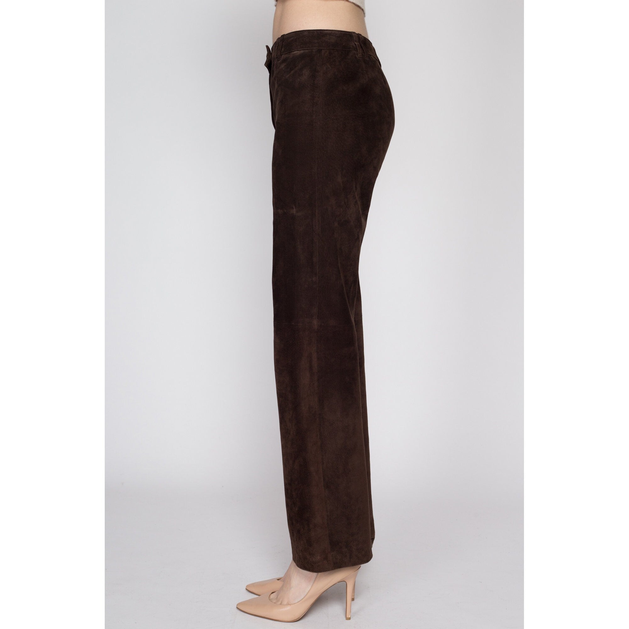 Angie Wide-Leg Lambskin Suede Pant for Women | TuscanTailor