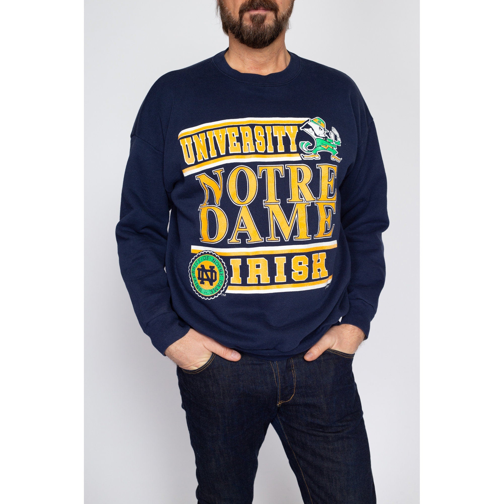 Vintage notre dame discount crewneck