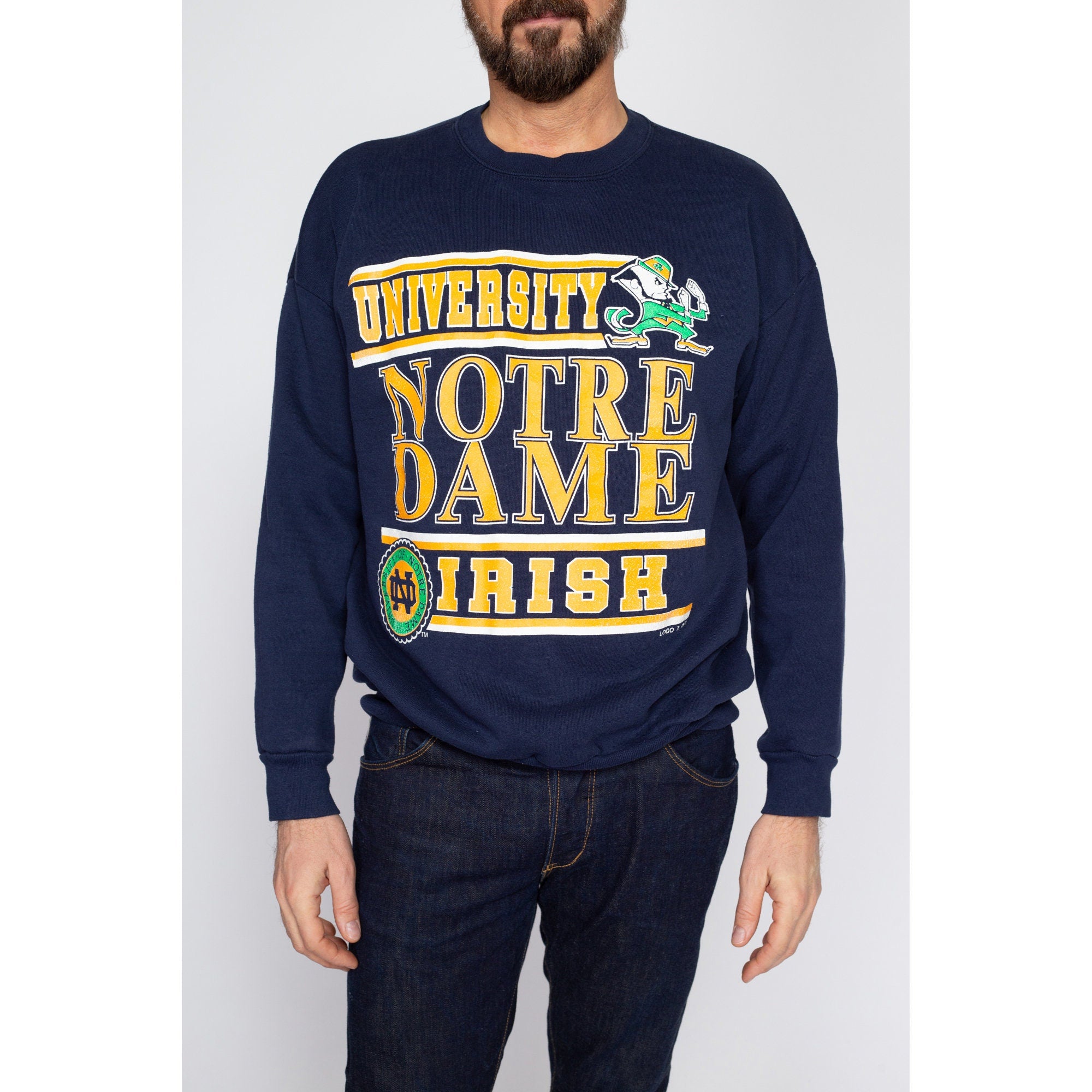 Large 90s University Of Notre Dame Fighting Irish Sweatshirt