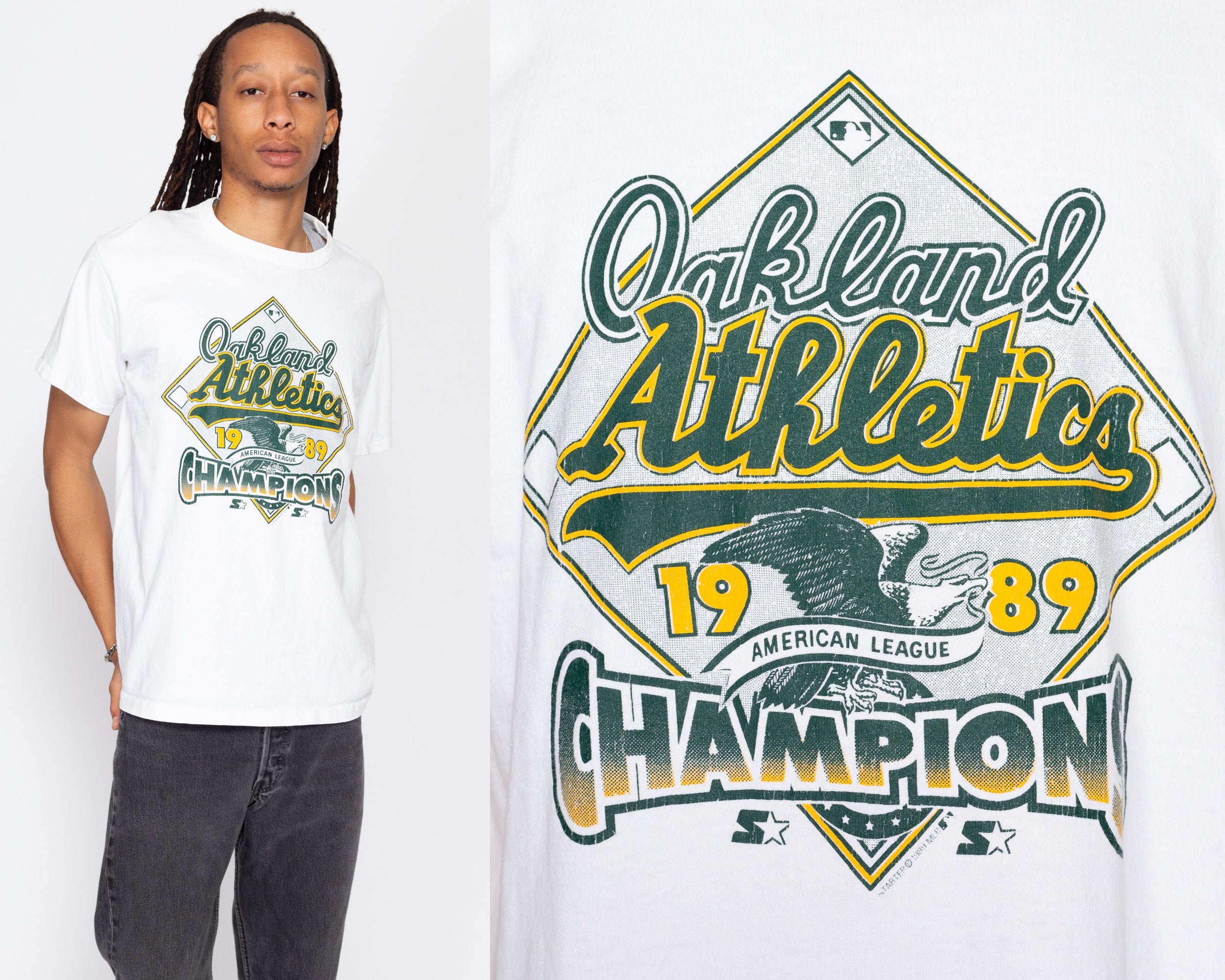 XL 80s Oakland Athletics 1989 Champions Starter T Shirt