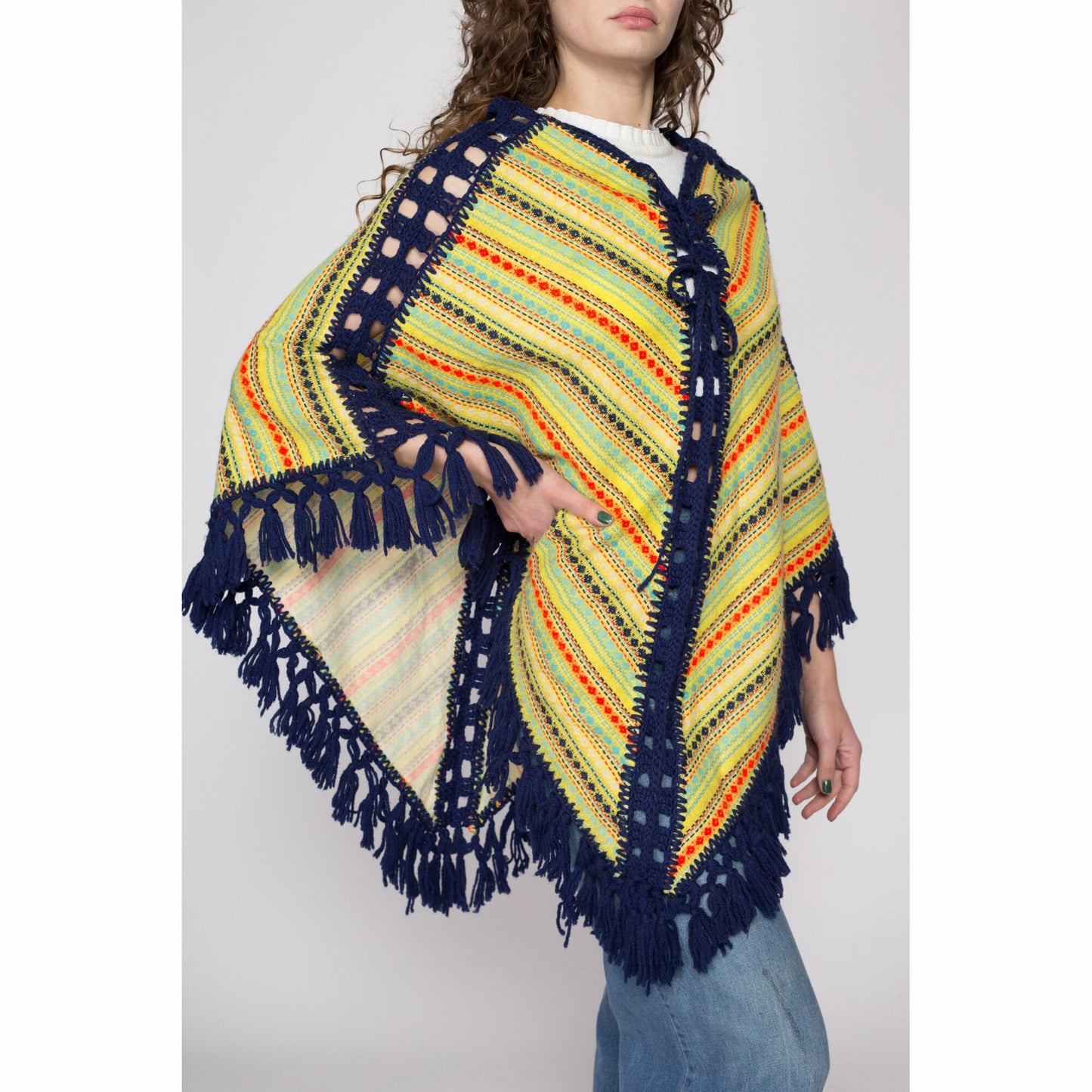 Poncho Pattern for a Soft, Stripe Knit • cowgirlblues