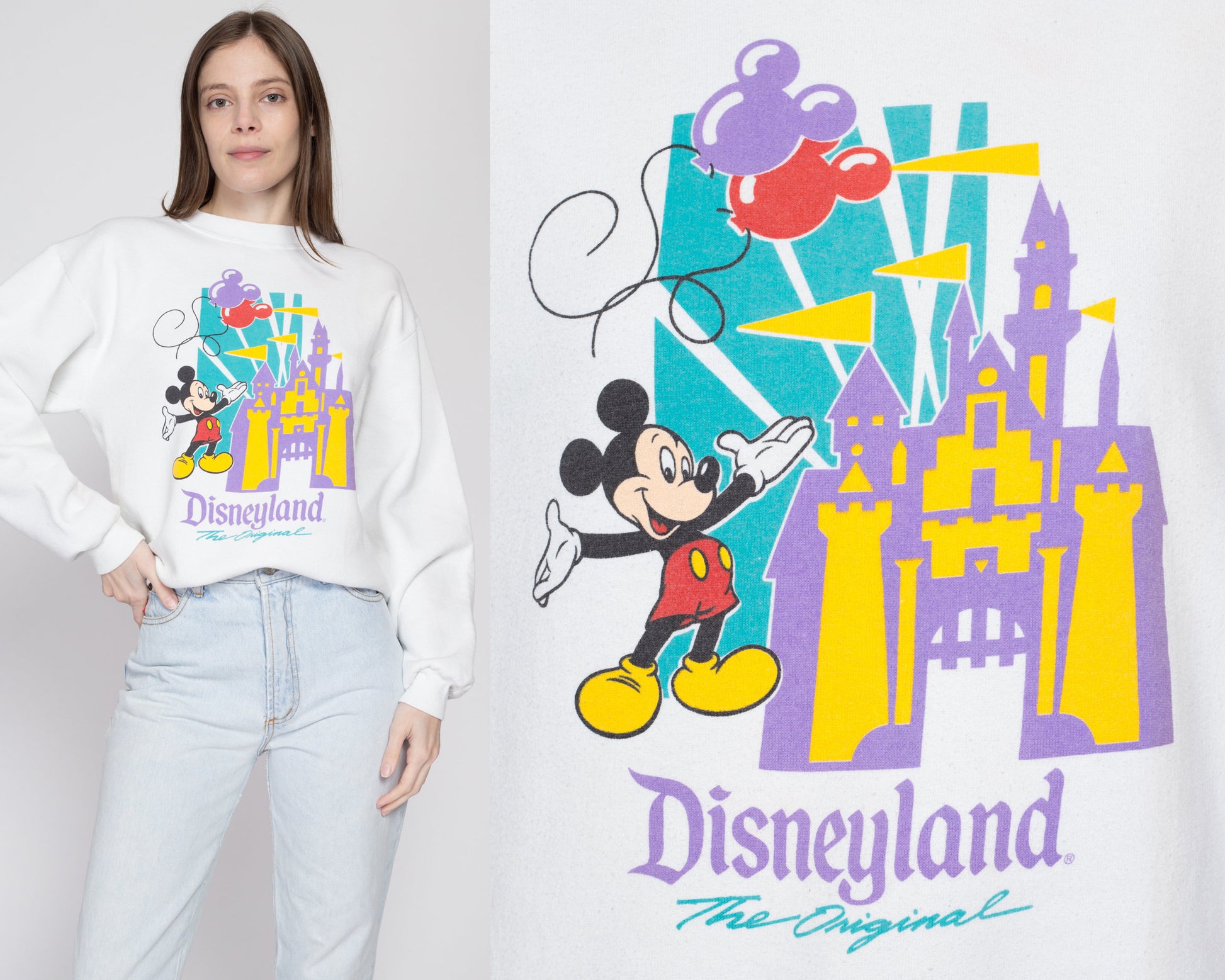 Medium 90s Disneyland Mickey Mouse Sweatshirt – Flying Apple Vintage