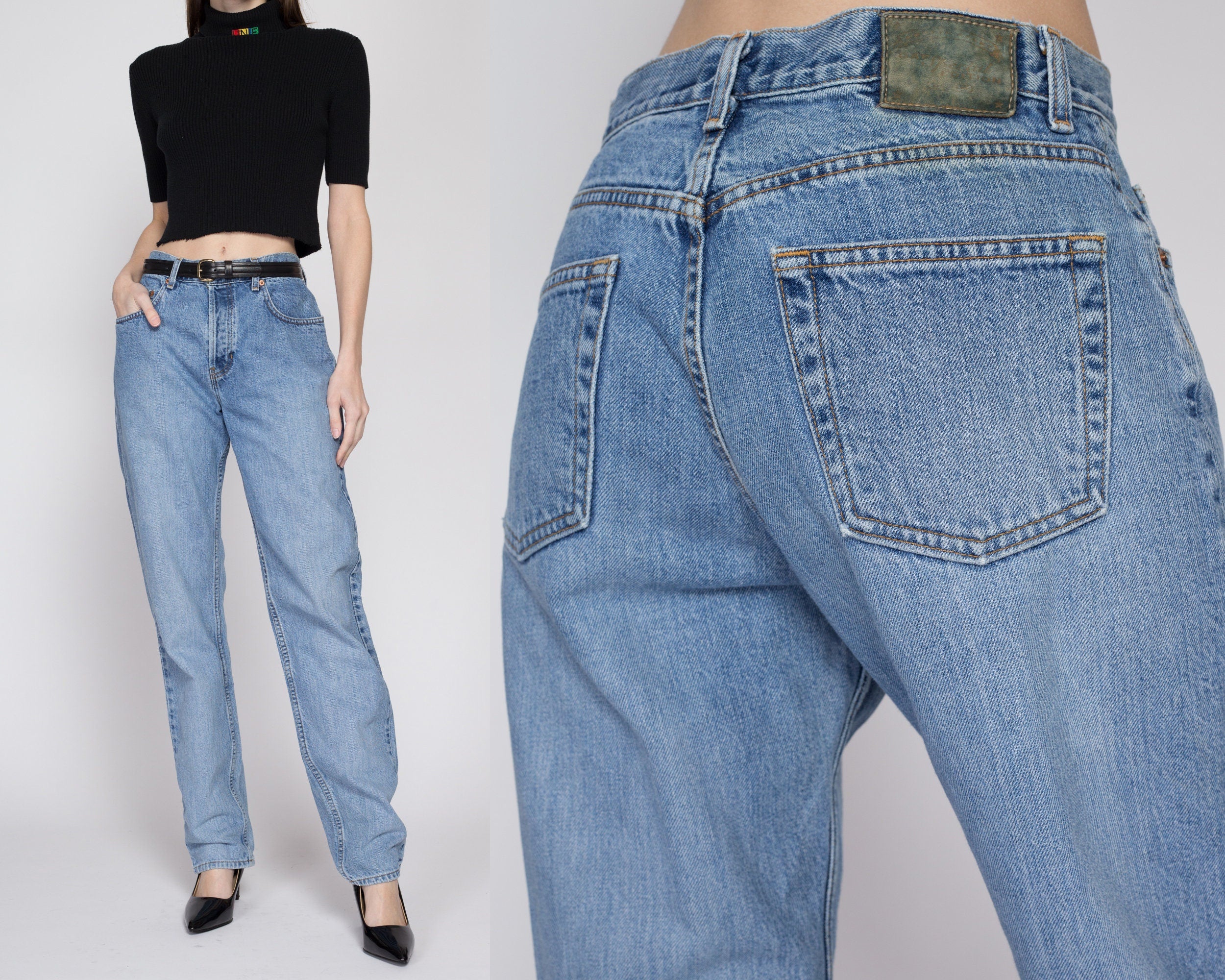 1990s Gap buy Straight Leg High Rise Jeans Tapered Yoke Mom Jeans Waist 31