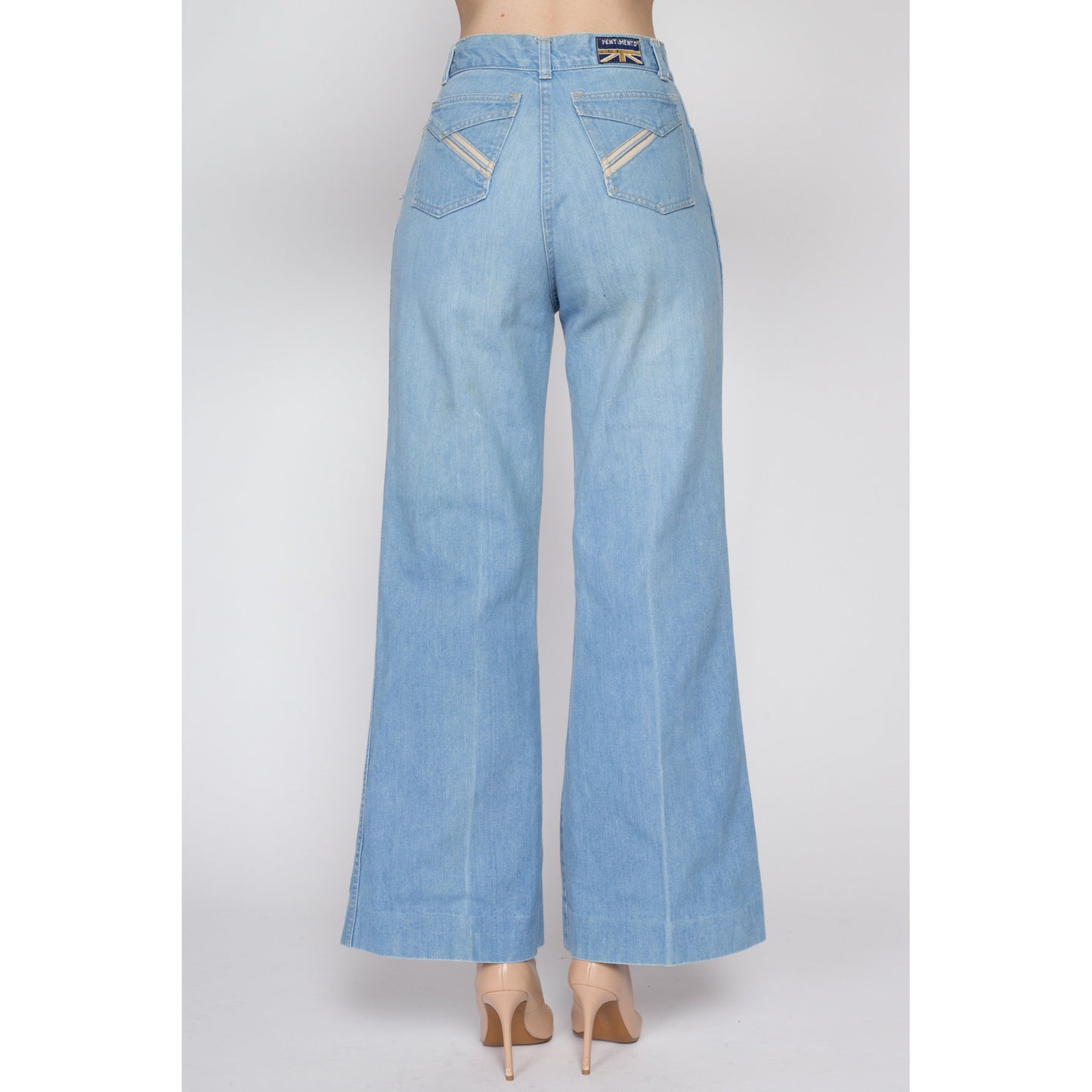 70s Gap Light Wash Flared Jeans Petite Extra Small Vintage High Waisted  Denim Boho Hippie Jeans 