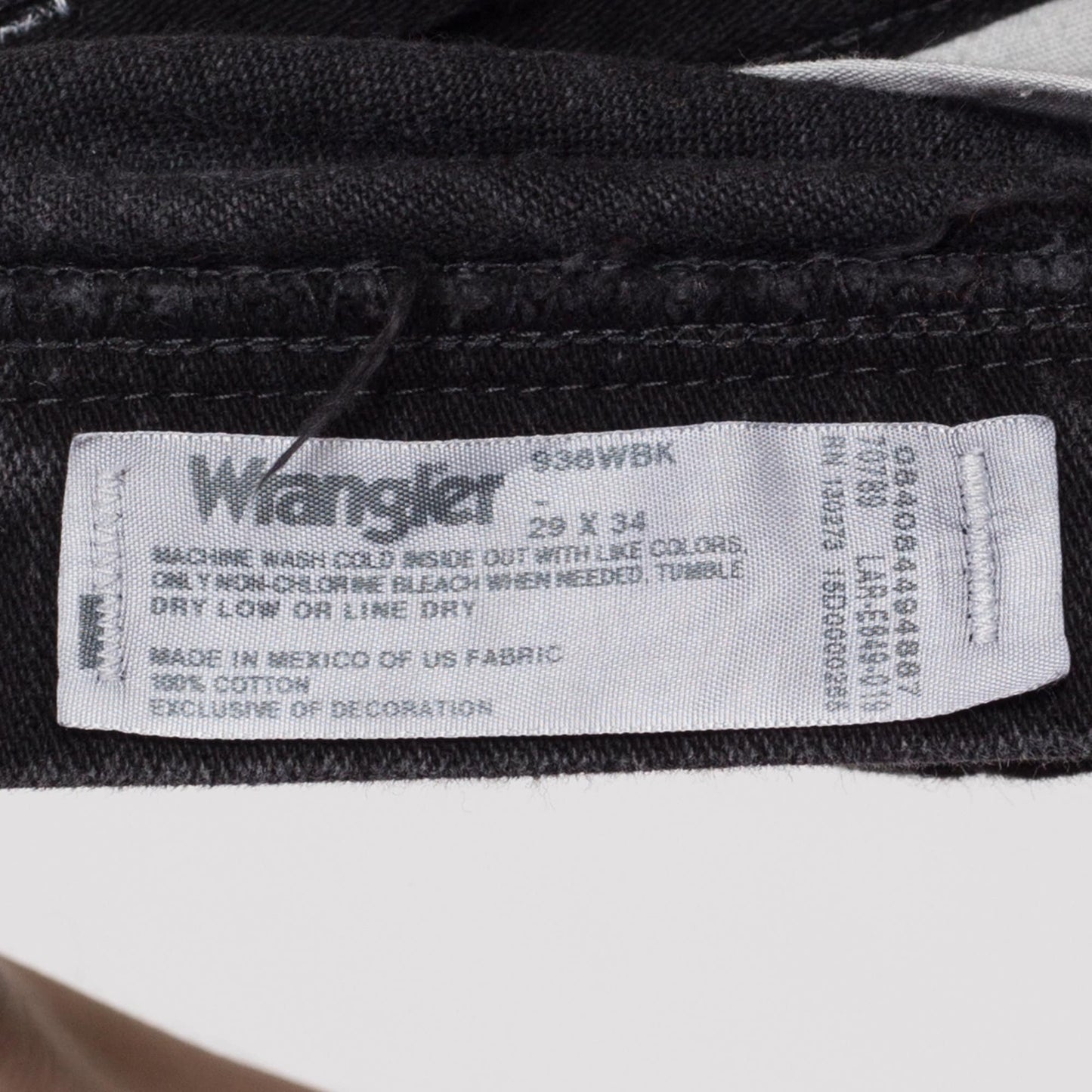 29" Waist 90s Wrangler Black Mid Rise Jeans | Vintage Unisex Cotton Denim Straight Leg Jeans