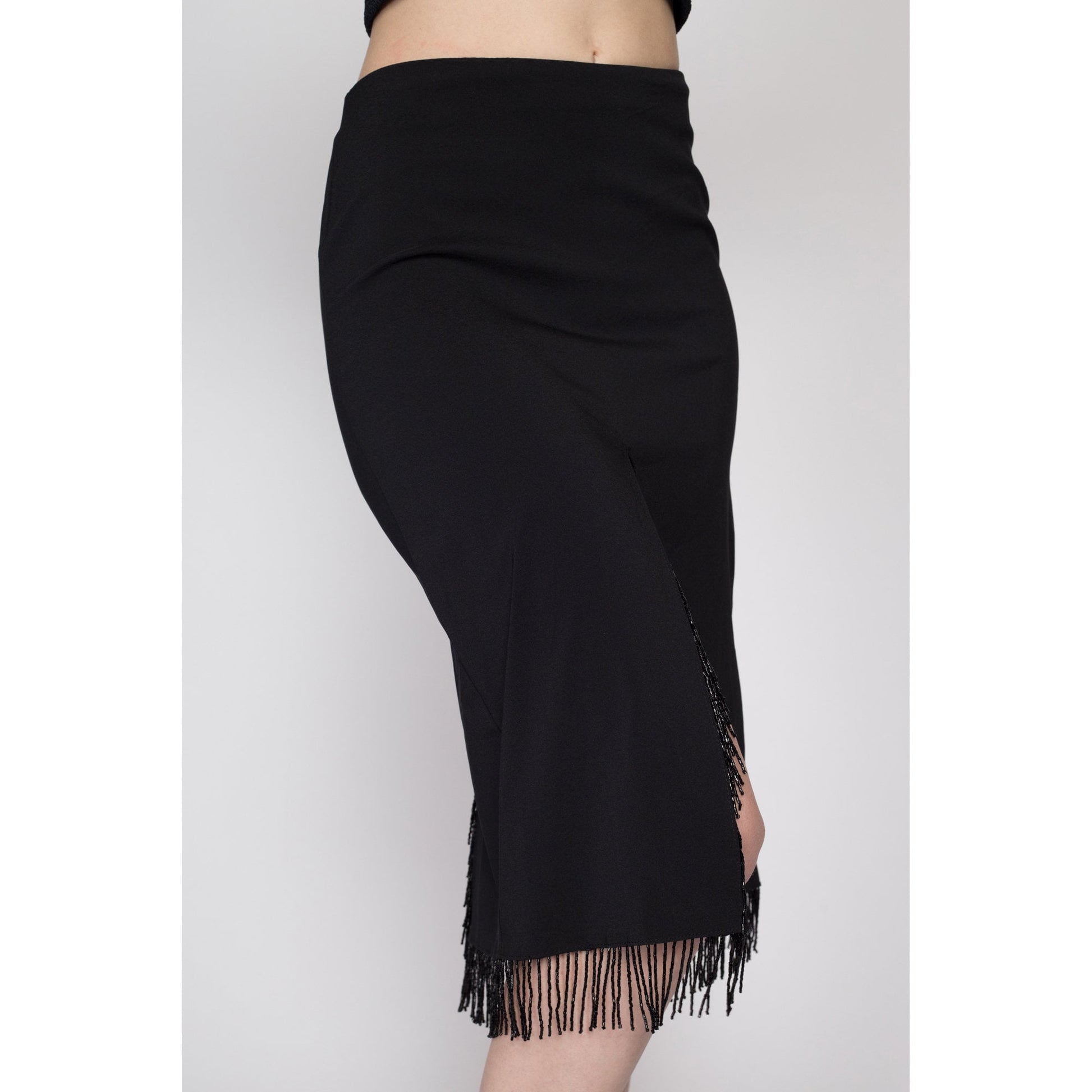 Knee-Length Slit Skirt