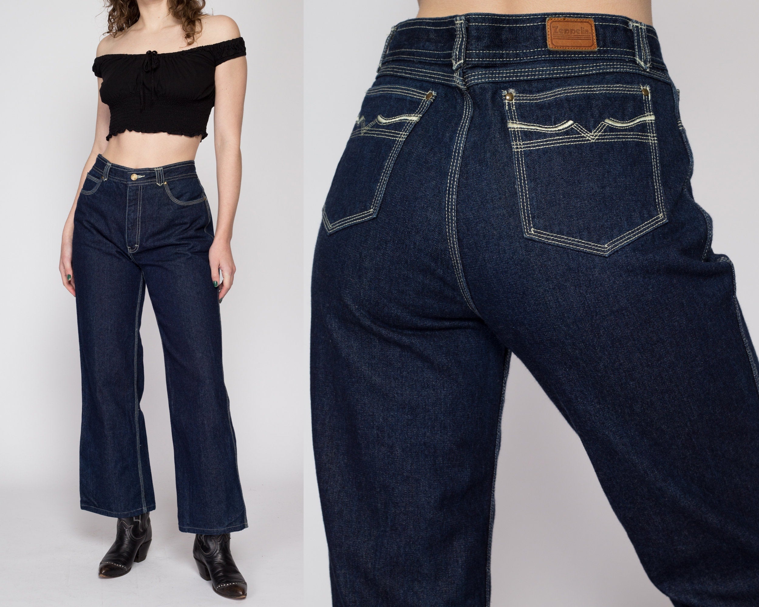 Sz 29 Vintage 80's Women's Wide Leg Jeans W30 L33 High Waisted 80's Scovill Zipper Bootcut Jeans Flare Jeans Boyfriends high quality Jeans Mom Jeans