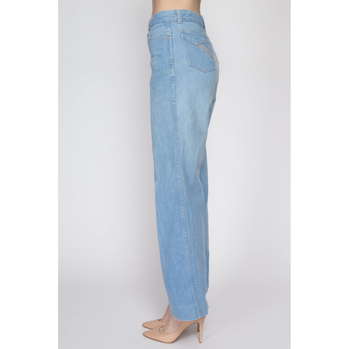 70s Gap Light Wash Flared Jeans Petite Extra Small Vintage High Waisted  Denim Boho Hippie Jeans 