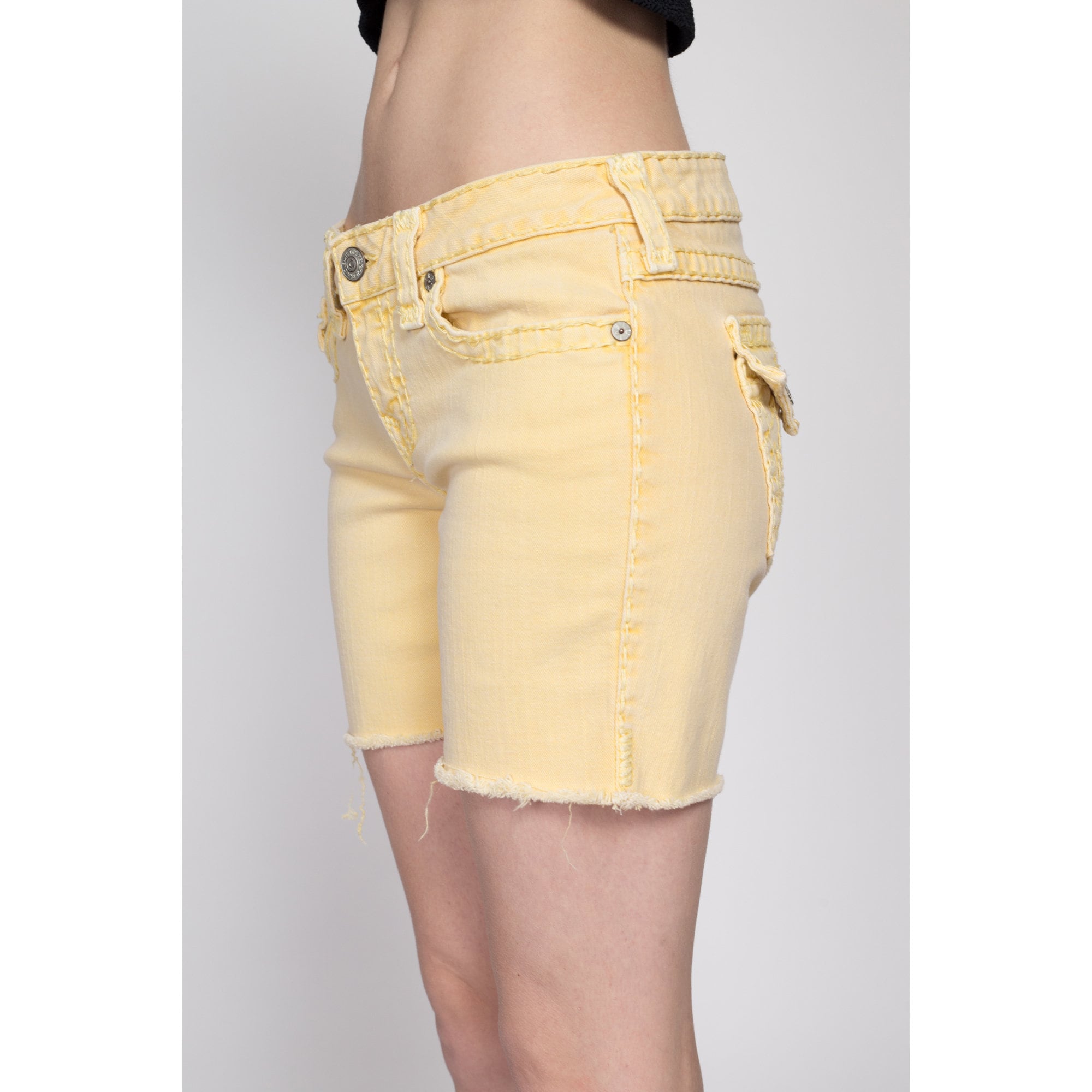 Yellow true religion on sale shorts