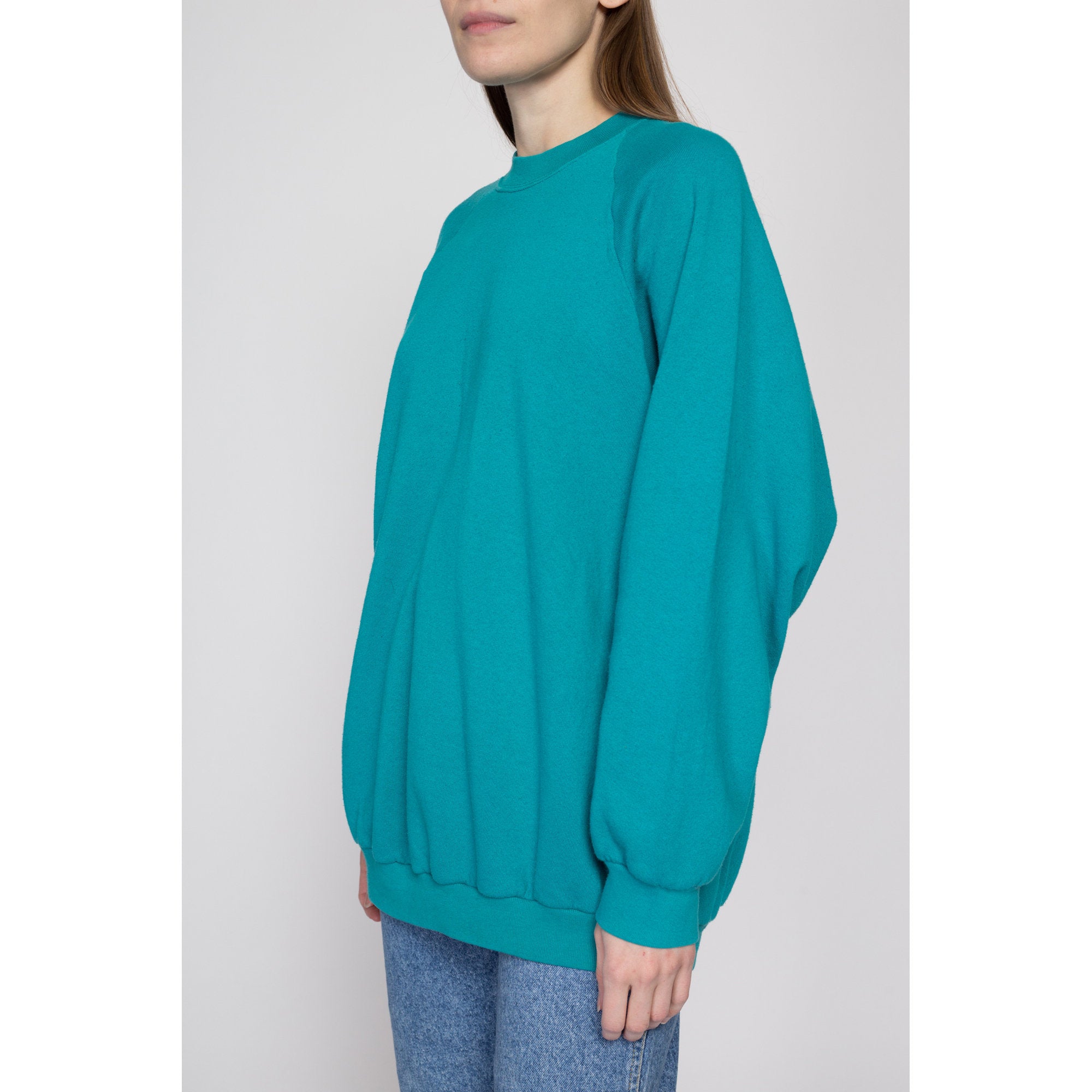 Green crew neck online sweatshirt vintage