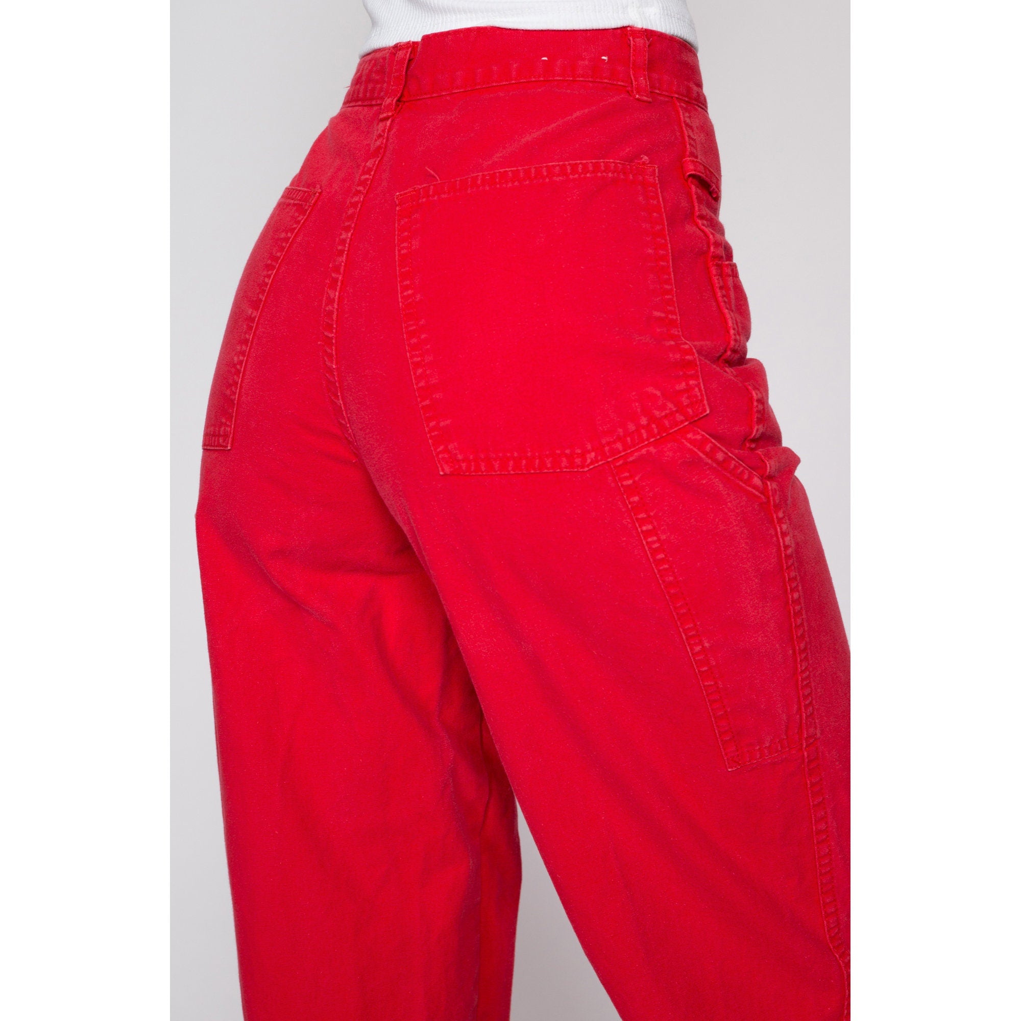 Buy Imara Red Solid Straight Pant online