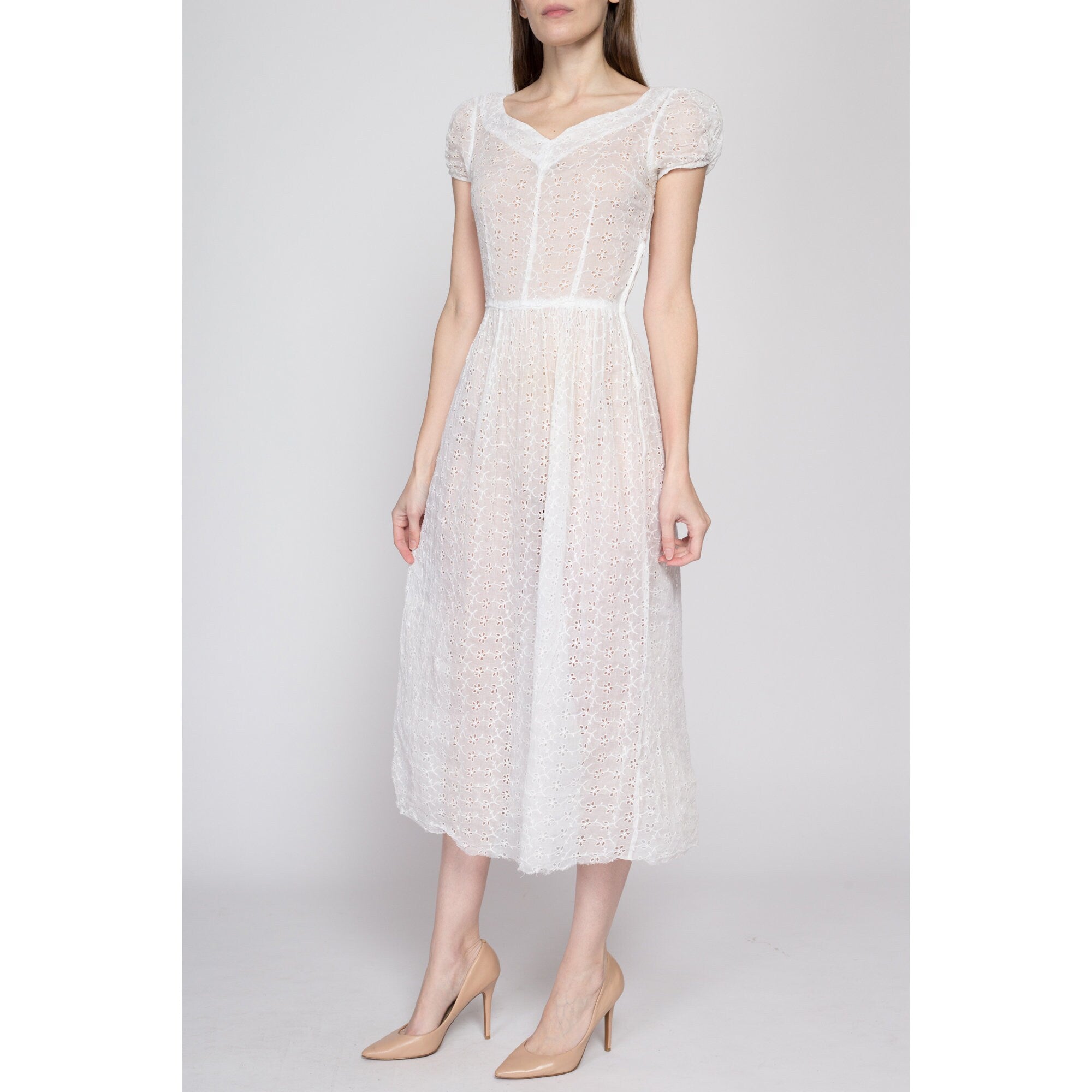 White clearance 40s dress