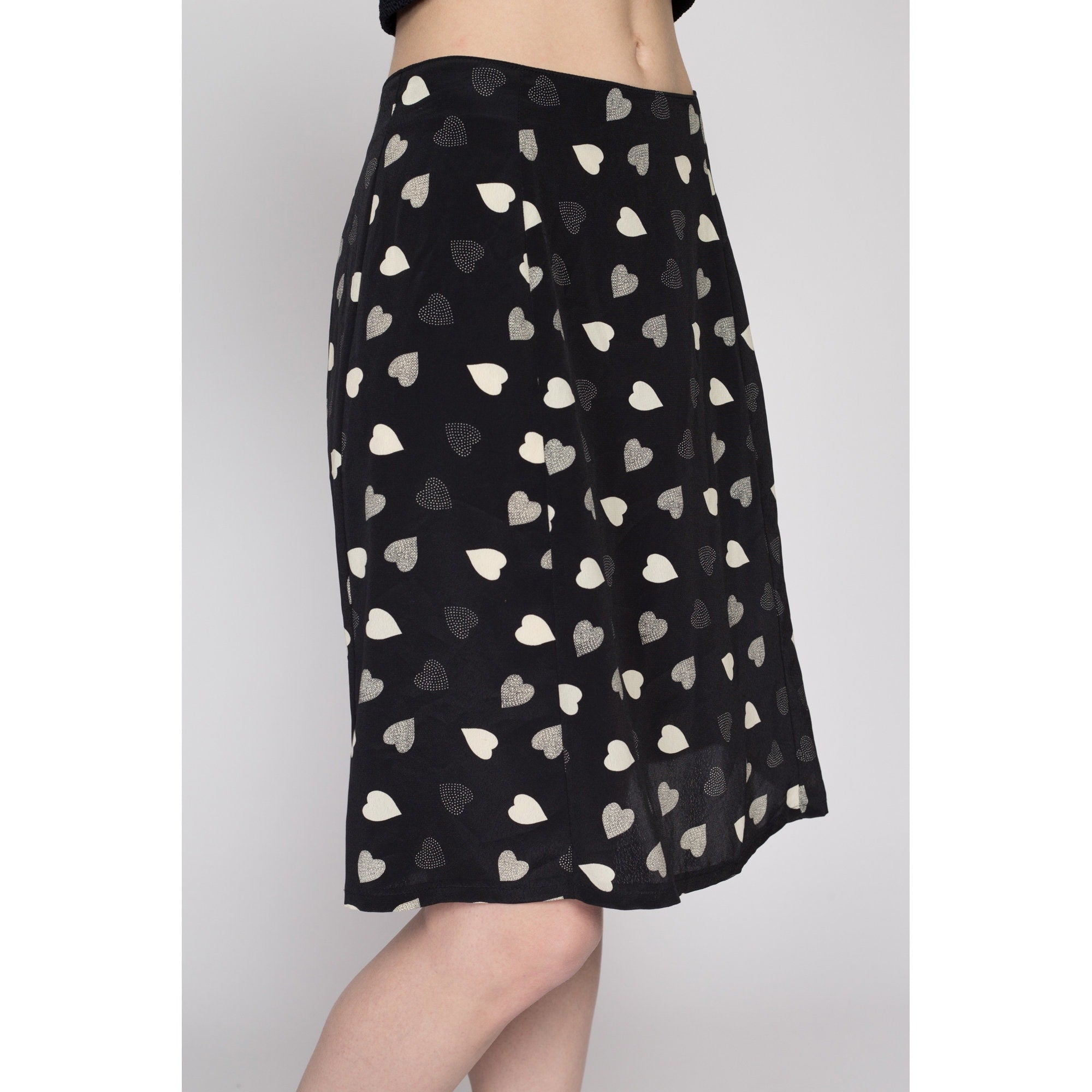 90s black shop a line skirt