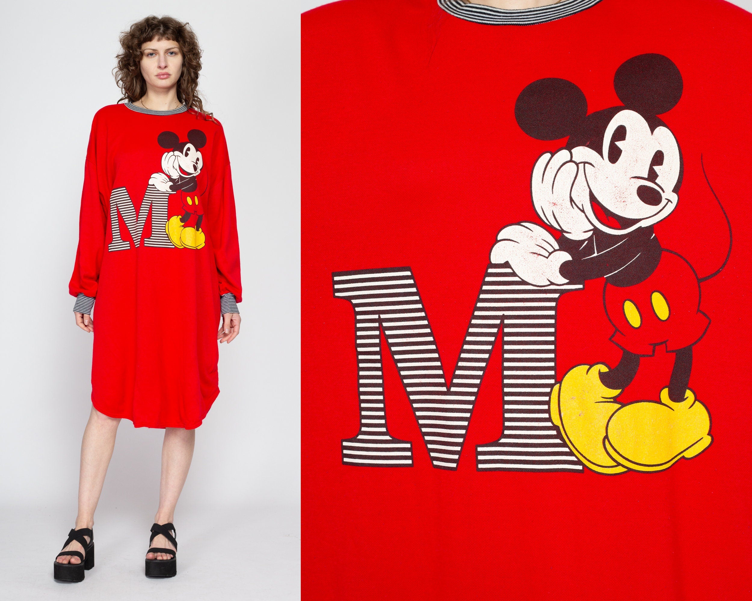 Vintage popular 80s Disney Mickey Mouse Front & Back Graphic Crewneck