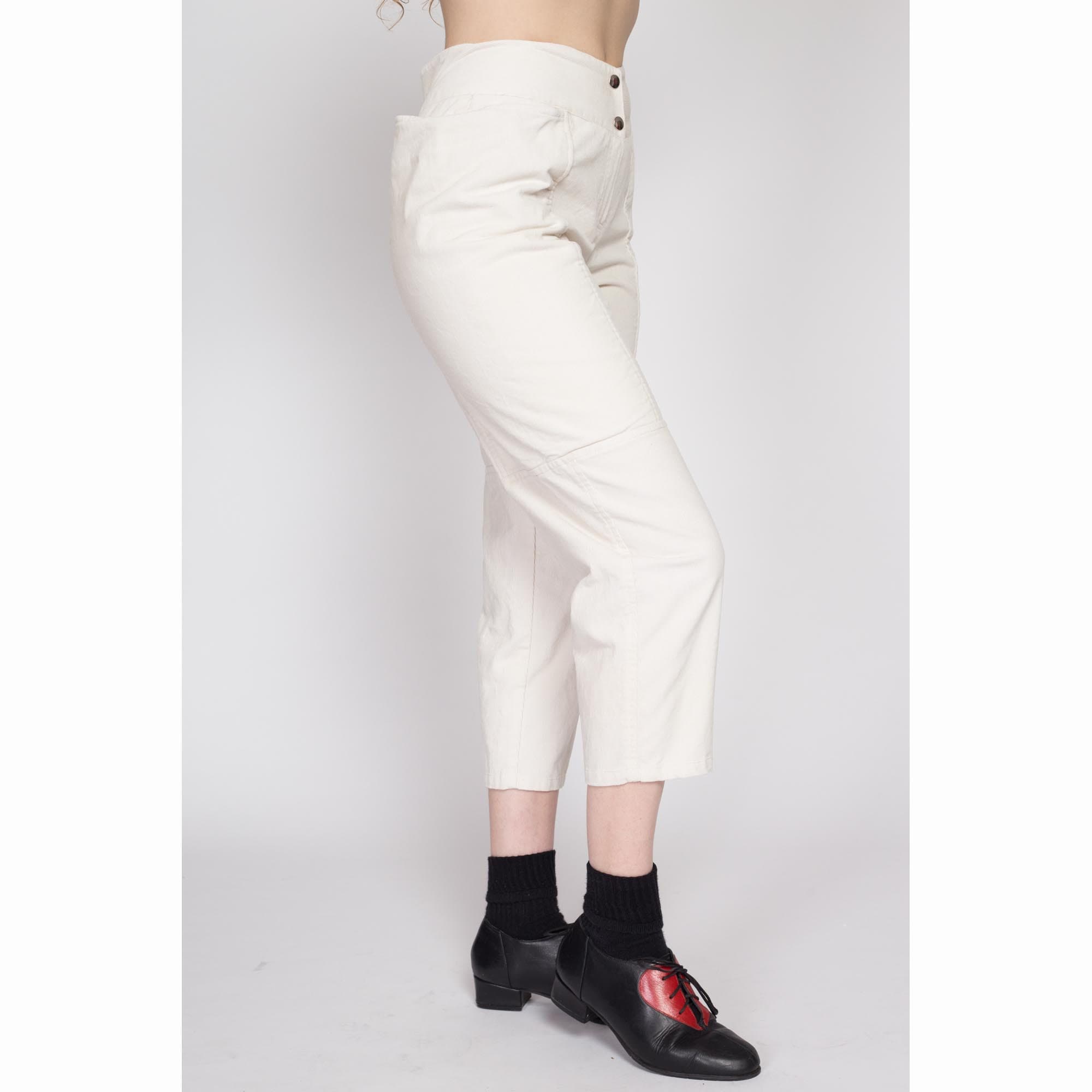 DAETIROS Capris for Women 2024 Summer- With Pockets Fashion Trousers  Elastic Waist Casual Pants White Size M - Walmart.com