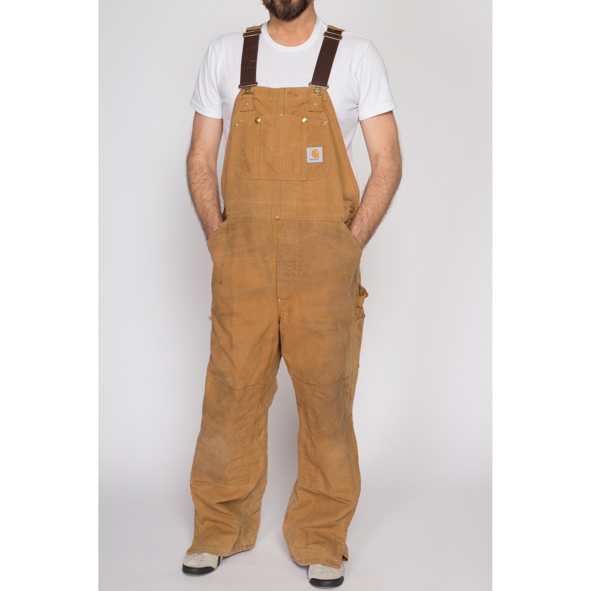 XL Vintage Carhartt Tan Insulated Overalls