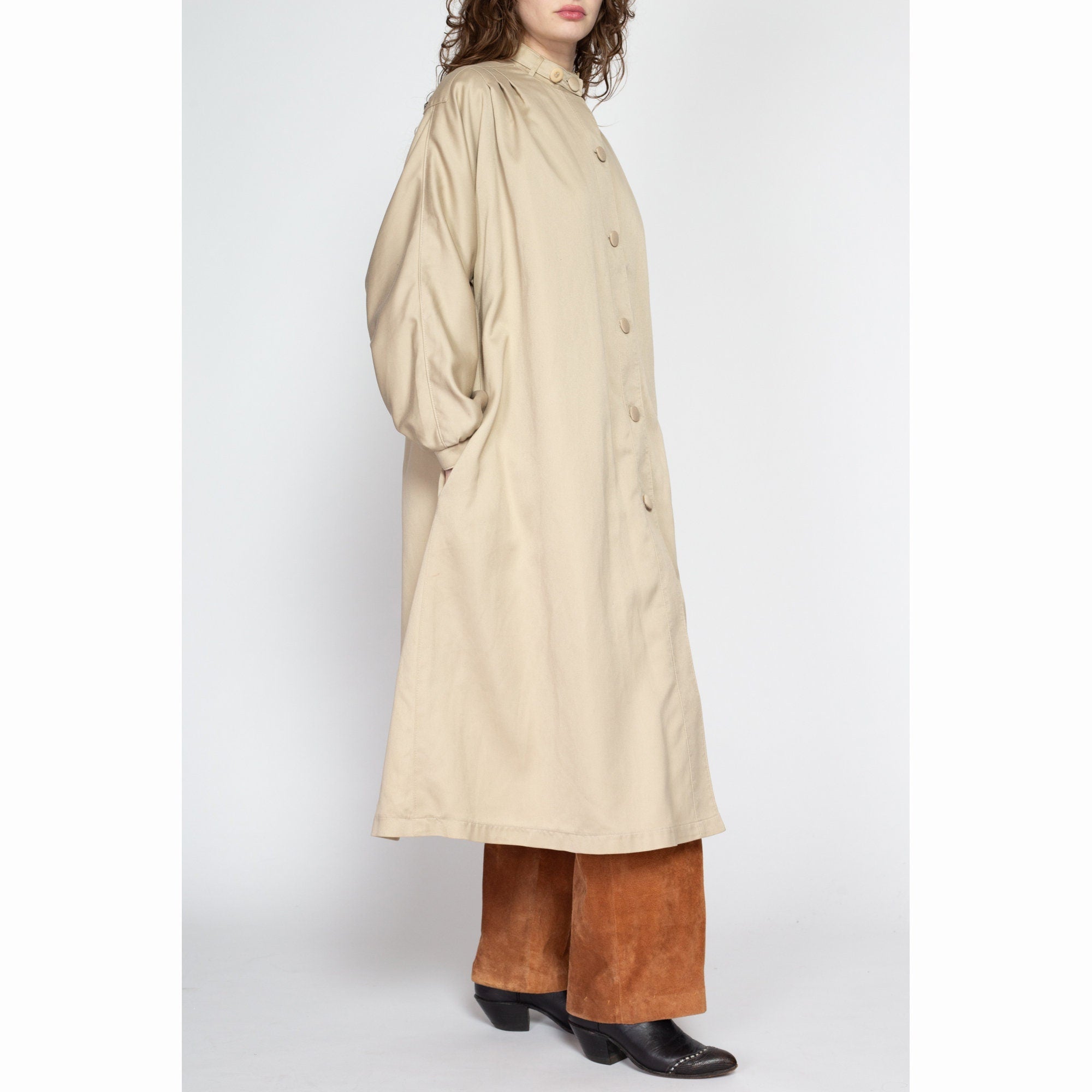 Saxton Hall buy Vintage Khaki Trench Coat 10