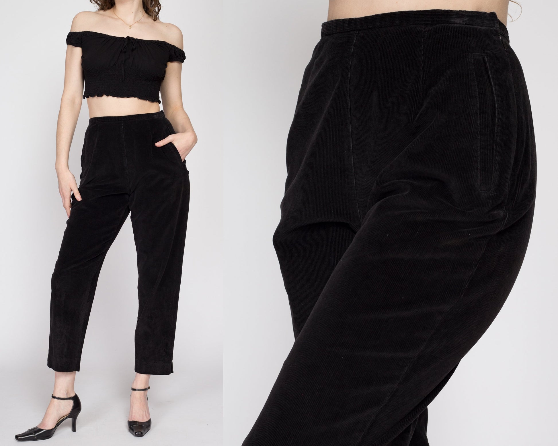 Petite High-Rise Tapered Cropped Pant