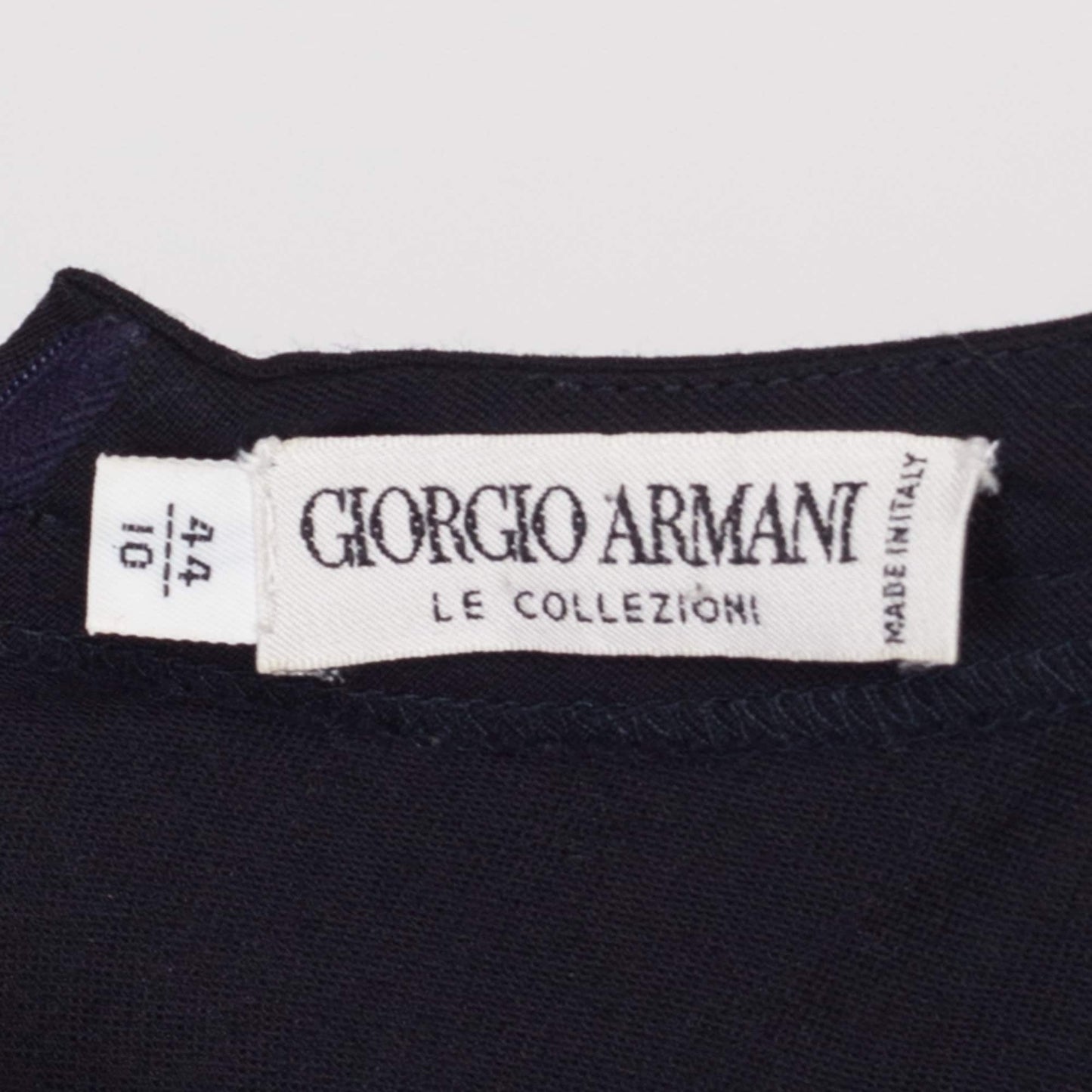 Medium 90s Giorgio Armani Black Mini Cocktail Dress | Vintage Minimalist Sleeveless Skirt Slit Sheath Party Dress