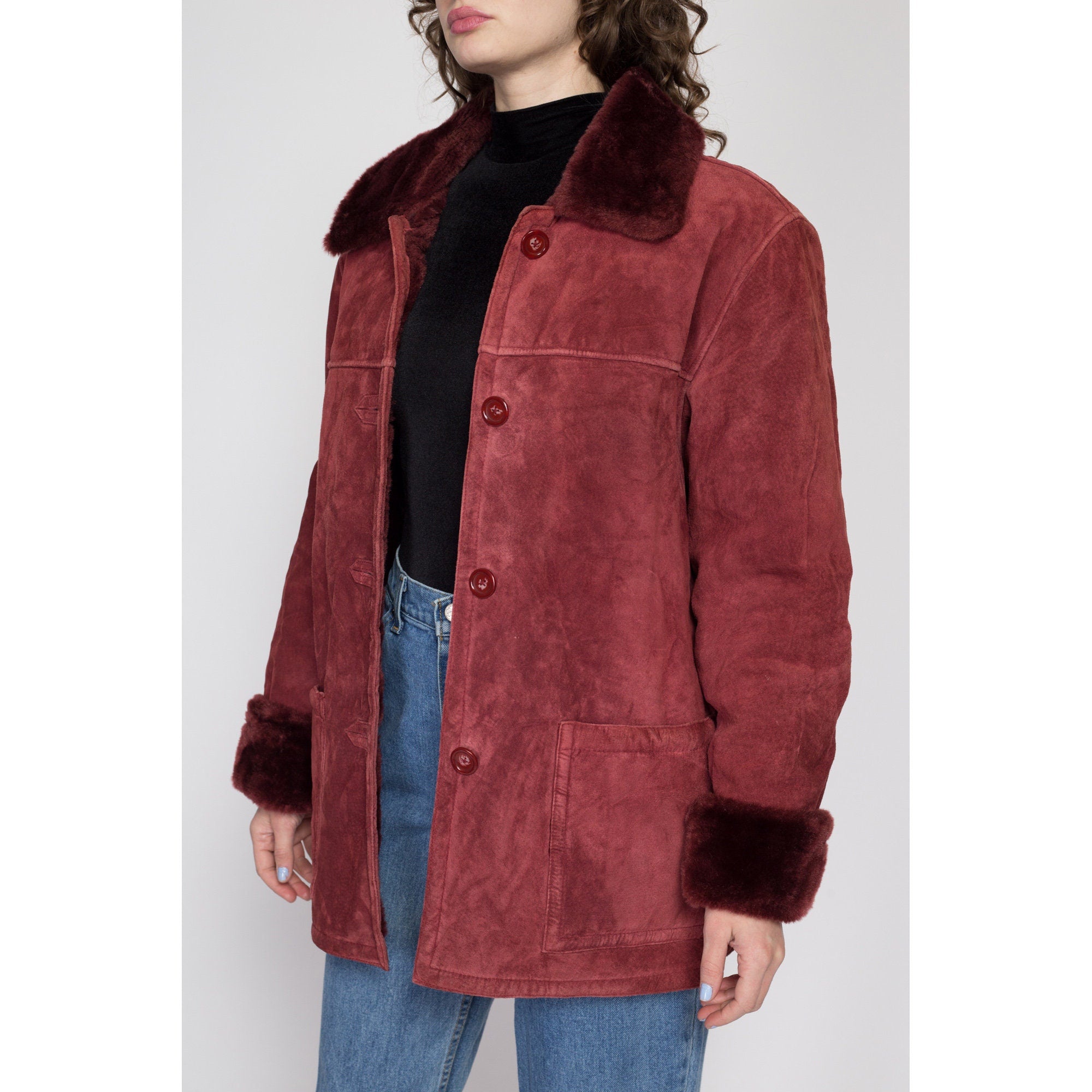 Dennis basso hot sale suede coat