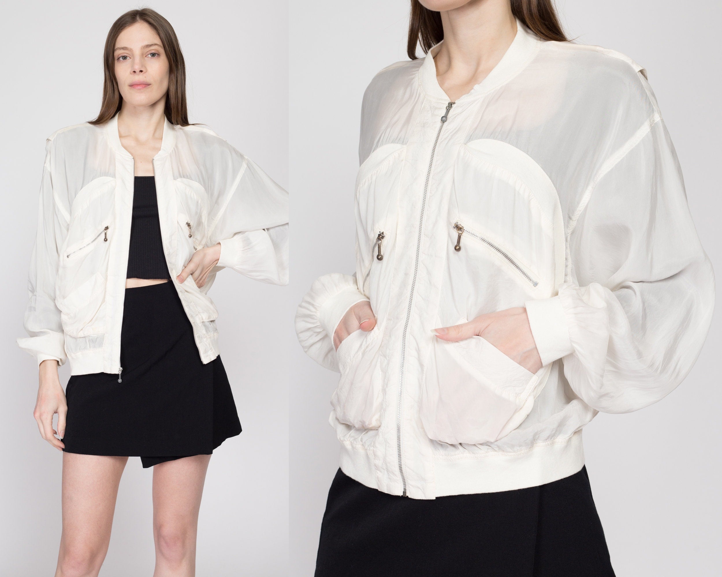 Sheer windbreaker outlet jacket