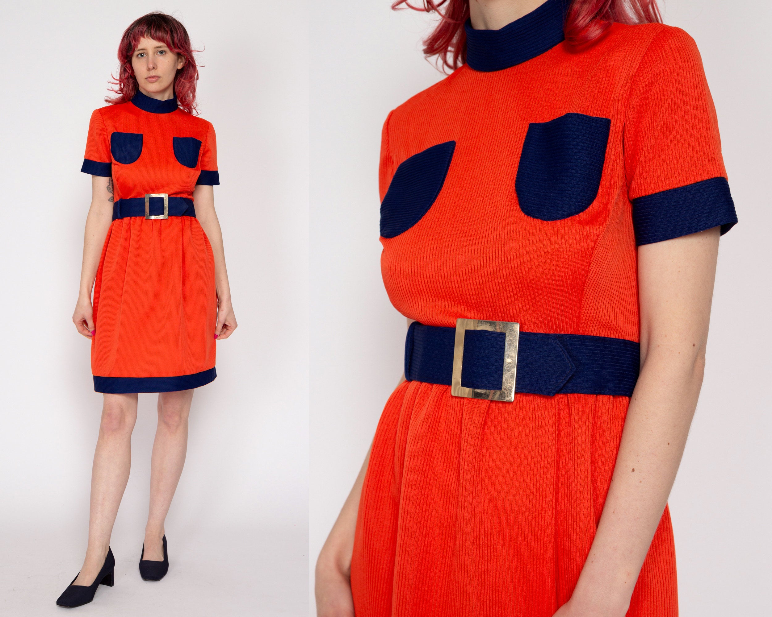 Colour block dress 60s hotsell