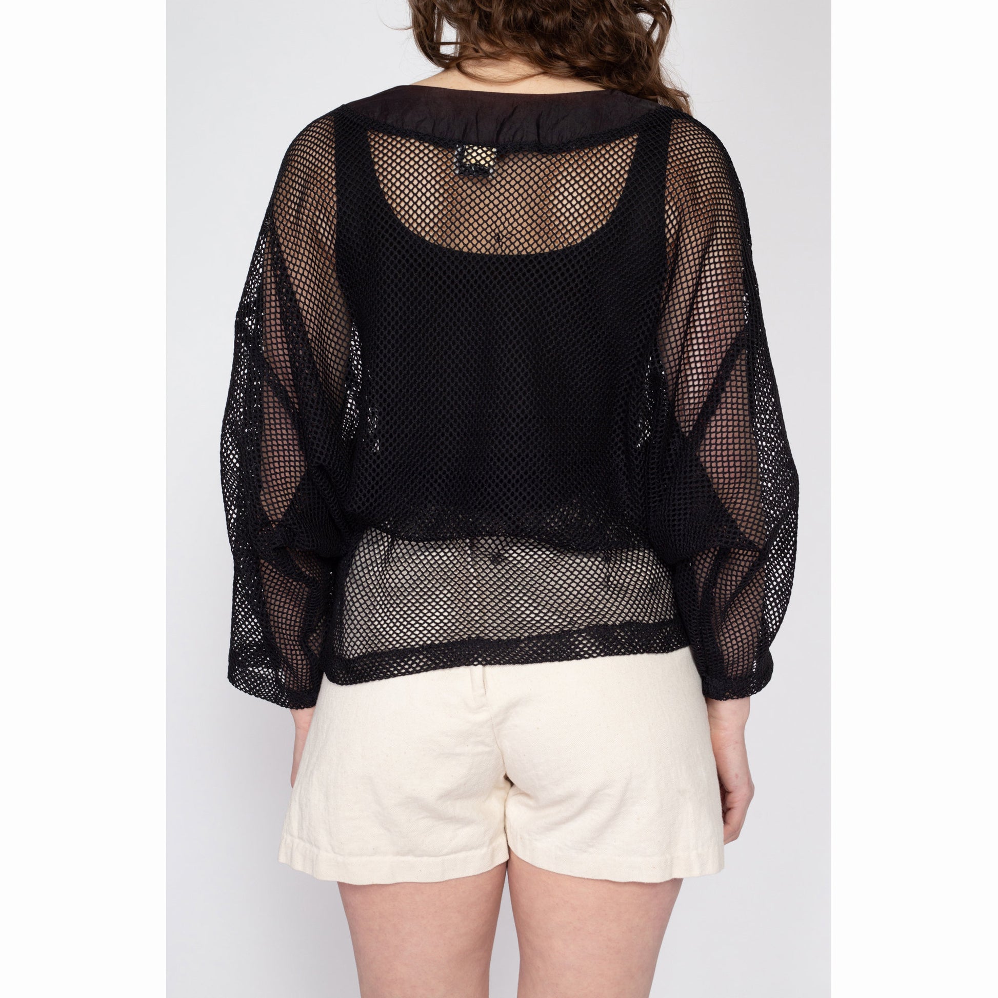 Fishnet Shirt Black, 80s