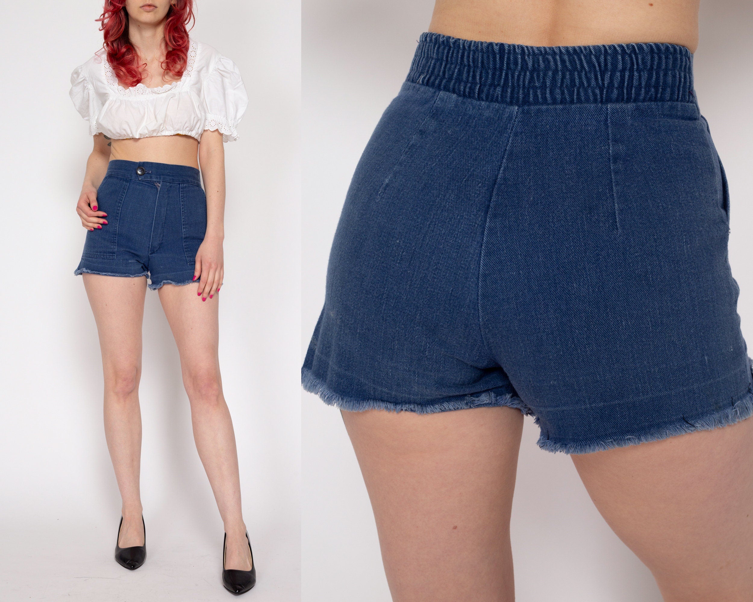 Petite Xs 70s High Waisted Cutoff Jean Shorts 23 24