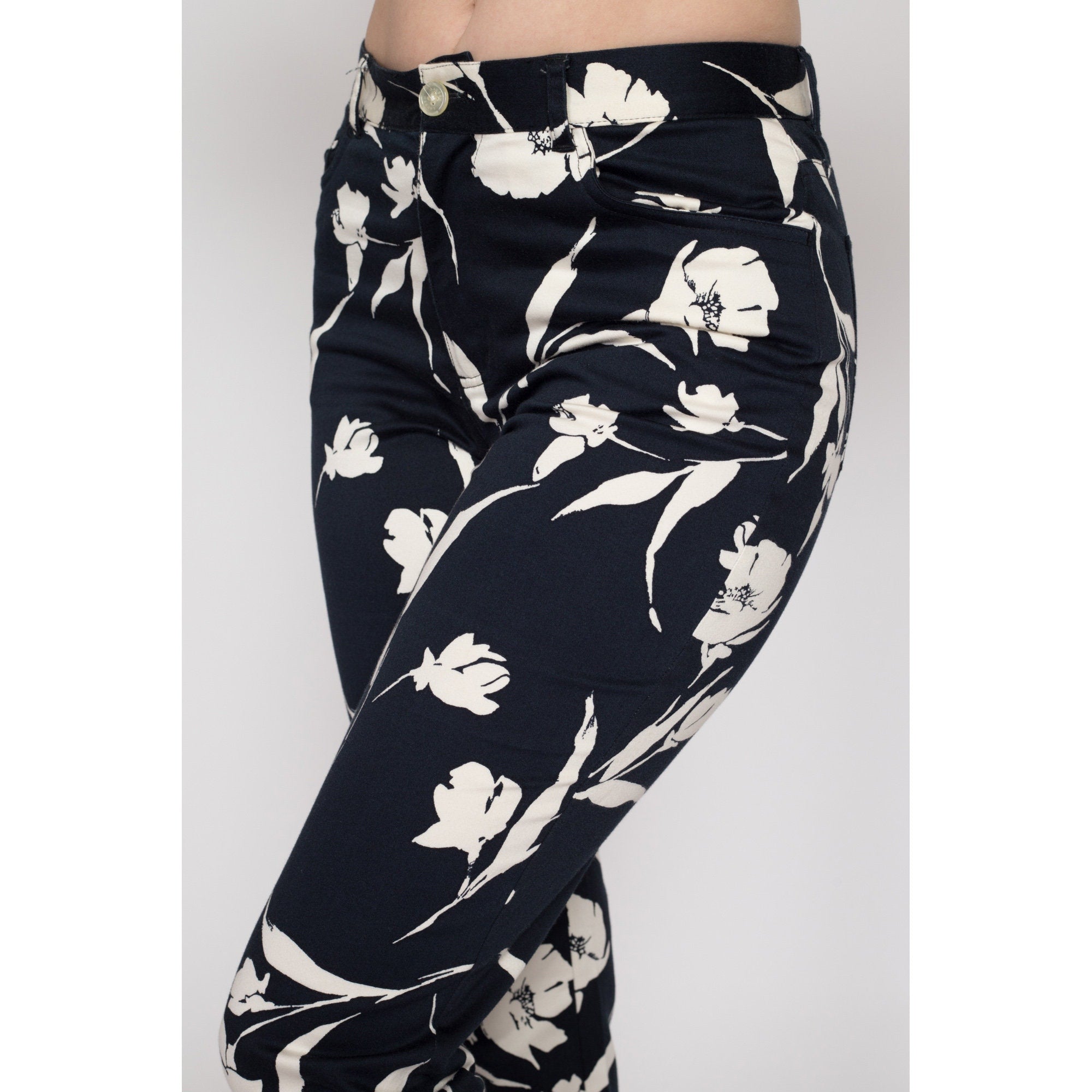 Navy Geometric-print silk-twill wide-leg trousers | Polo Ralph Lauren |  MATCHES UK